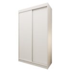 Szafa przesuwna ORNELLA 120 PLUS z dwiema szufladami minimalistyczna biały