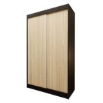 Szafa przesuwna ORNELLA 120 PLUS z dwiema szufladami minimalistyczna czarny