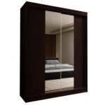 Szafa przesuwna ARMONA 150 z dwoma lustrami wenge