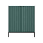 Komoda dwudrzwiowa ORT 104 cm ryflowany front zielony