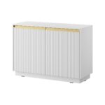 Komoda dwudrzwiowa ALDO 103 cm ryflowany front biały