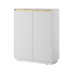 Komoda dwudrzwiowa ALDO 103 cm ryflowany front biały