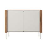 Komoda dwudrzwiowa RIRI 105 cm orzech warmia/biały