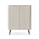 Komoda dwudrzwiowa ALURE 104 cm ryflowana kaszmir