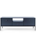 Szafka RTV dwudrzwiowa NUO 153 cm z szufladą granat