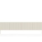 Szafka RTV czterodrzwiowa LARTE 195 cm ryflowany front kaszmir