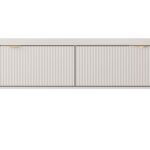 Szafka RTV dwudrzwiowa NEST 200 cm ryflowany front beż