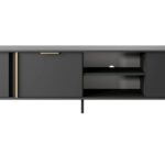 Szafka RTV trzydrzwiowa MARI 202 cm antracyt