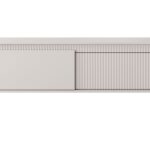 Szafka RTV dwudrzwiowa CALMA 153 cm ryflowany front beż