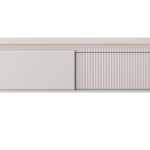 Szafka RTV dwudrzwiowa CALMA 187 cm ryflowany front beż