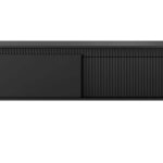 Szafka RTV dwudrzwiowa CALMA 187 cm ryflowany front czarny