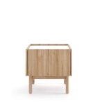 Stolik nocny jednodrzwiowy SERENA 50cm dąb riviera, marmur bianco