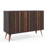 Komoda dwudrzwiowa ZOLTE 110 cm fornirowana obłogiem dębowym, dąb onyx