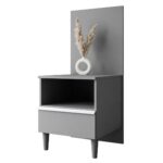 Stolik nocny YOSHI z szufladą grafitowy szary