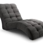Szezlong tapicerowany RONI ciemnoszary