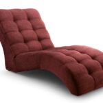 Szezlong tapicerowany RONI bordowy