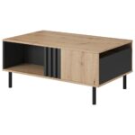 Stolik kawowy SILO z półką i szafką 100×60 cm