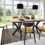 Stół prostokątny LESSIO rozkładany 200-278x100 cm zaokrąglony loft