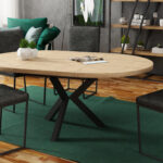 Stół okrągły SABBI rozkładany 100-138 cm loft