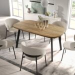 Stół okrągły BOSCO rozkładany 120-220 cm industrial