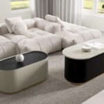 Zestaw stolików kawowych PORTA ø110 + ø85 cm nowoczesny