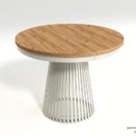 Stół okrągły DORIS 100-180 cm rozkładany ażurowa podstawa