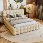 Łóżko tapicerowane LIVA 160x200 z pojemnikiem, pikowanie kostkowe