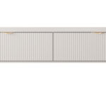 Szafka RTV dwudrzwiowa NEST 163 cm ryflowany front beż