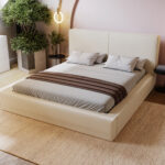 Łóżko tapicerowane DINA 120x200 z pojemnikiem, przeszycie pionowe