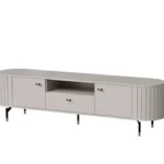 Szafka RTV dwudrzwiowa VORIS E 180 cm z szufladą zaokrąglone boki kaszmir