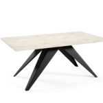 Stół SILK 160 rozkładany 160-260x90 cm biały chromix