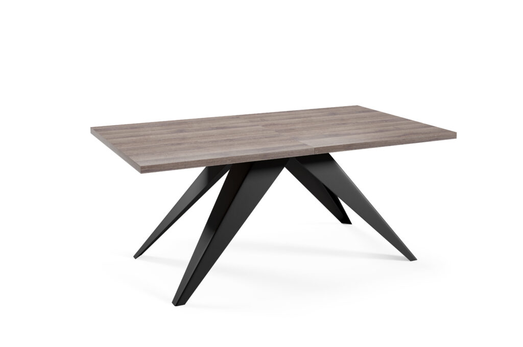 stół 4 H1346 ST32 Anthracite Sherman Oak