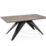 Stół SILK 140 rozkładany 140-240x80 cm dąb sherman antracyt