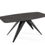 Stół ORBI 160 rozkładany 160-200x80 cm czarny marmur