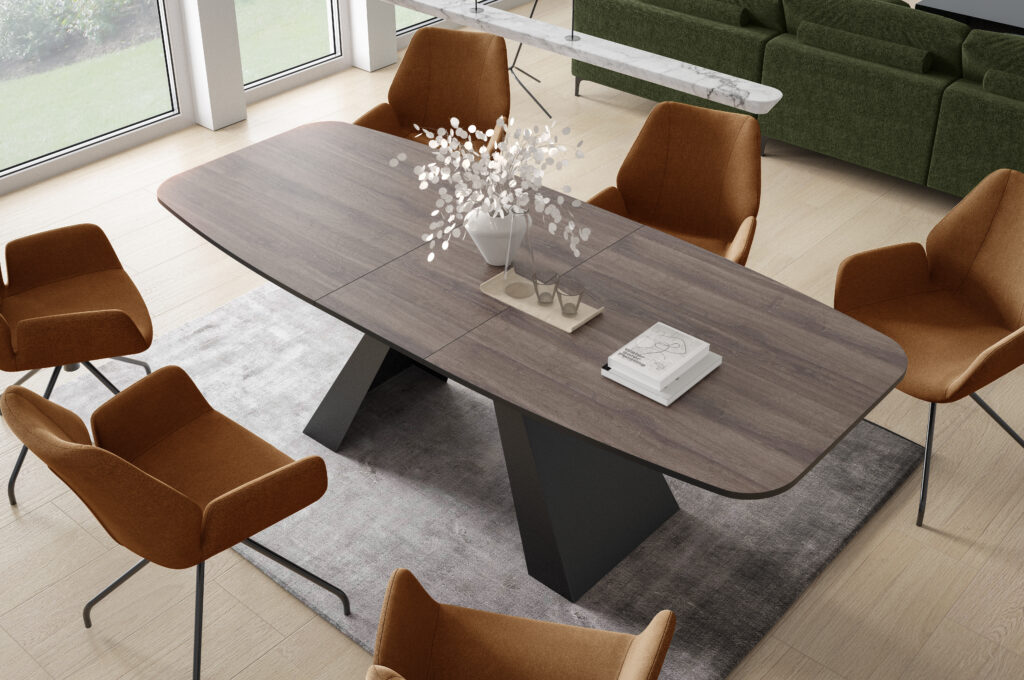 stół 6 pack H1346 ST32 Anthracite Sherman Oak